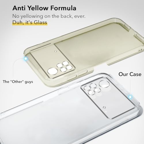 Image of Jkobi Back Cover Case for Poco X4 Pro 5G (Hard Anti Yellow Clear Case | Drop & Camera Protection | Shockproof Polycarbonate)