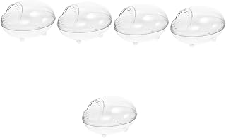 Balacoo 5 Pçs Banheira De Hamster Recipiente Pequeno Banheira De Plástico Com Tampa Recipiente Transparente Com Tampa Caixa De Areia Para Hamster Brinquedos Para Hamster Acessórios Para