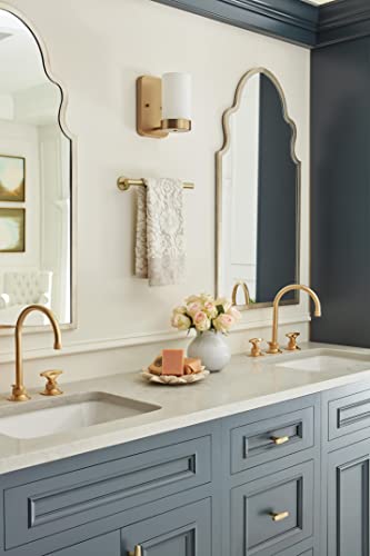 Image of Amerock Arrondi 9 inch Golden Champagne Towel Bar