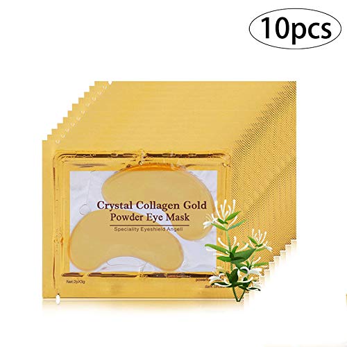 Preisvergleich Produktbild Beito 10 Blatt Kollagen Feuchtigkeitsspendende Augenmasken Anti Aging Under Eye Pads Augenbehandlung Gel-Maske Anti-Falten-Kristall-Augenmaske für Augenringe Puffiness