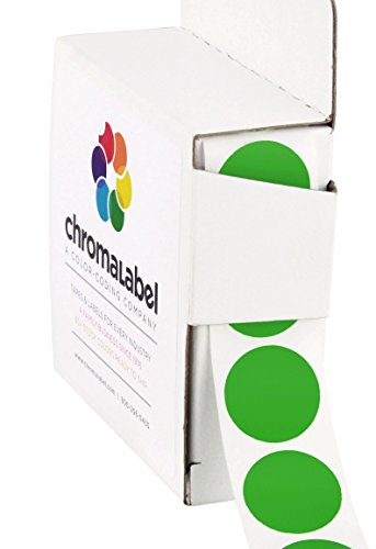 ChromaLabel - Ablösbare Klebepunkte zur Kennzeichnung - farbig - 1,9 cm (3/4“) - 1000 Stück pro Spenderbox - Grün Cover