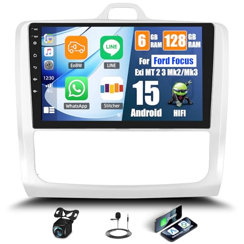 Telecamera posteriore e vista panoramica a 360° (opzionale) e SWC ---- -- Autoradio Bluetooth 2 Din Car Play per Ford Focus Mk3 con telecamera di retromarcia. La radio stereo Android supporta la telecamera panoramica a 360° (opzionale), che consente di vedere gli ostacoli circostanti l'auto da tutte le angolazioni. Vi preghiamo di informarci