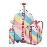 Kit Mochila + Lancheira + Garrafa Térmica 420ml Lilica Ripilica Love It Vibrant - Pacific