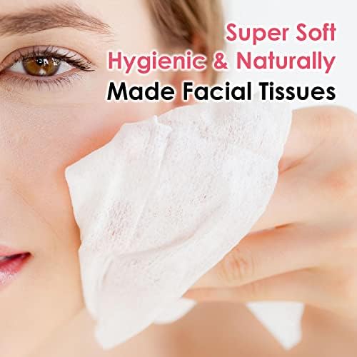 Image of Feather's Facial Dry Tissue Super Soft & Super Absorbent Paper 2 Ply Pure Tree Pulp Made of Virgin Paper Biodegradable Face Tissue Wipes with 100 Pulls (Pack of 1, Random Color Box)