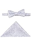 passende Weste 487122/38 Wilvorst - Festliche Herren Schleife und Tuch (487122/38-0424), Größe:one Size, Farbe:Silber (38)