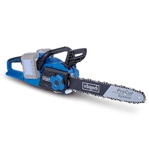 Scheppach Tronçonneuse sans fil BC-CS355Duo-X 20V Brushless | Longueur de coupe 33,5cm | Longueur du guide 14" | Vitesse de coupe 15m/s | Sans batterie ni chargeur