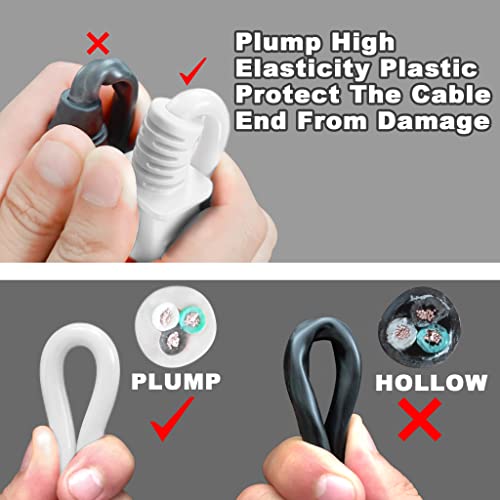 Indoor Outdoor White Extension Cord 20 Ft Waterproof, 16/3 Gauge Flexible Cold-Resistant Appliance Extension Cord Outside, 13A 1625W 16Awg Sjtw, 3 Prong Heavy Duty Electric Cord, Etl Huanchain #TOP3