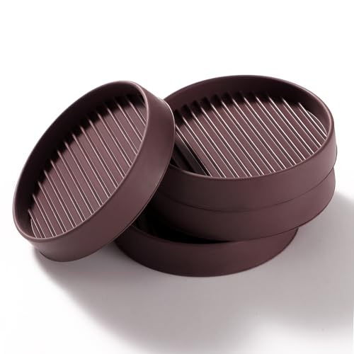 VooGenzek 4 PCS 3”/7.6cm Round Non Slip Furniture Pads, Bed Stoppers Rubber Furniture Feet