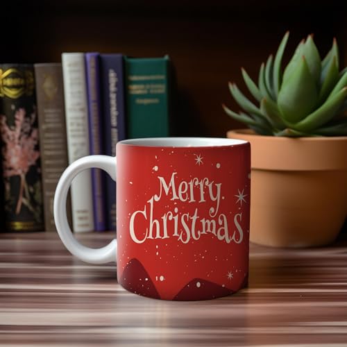 Caneca cerâmica personalizada feliz natal merry christmas
