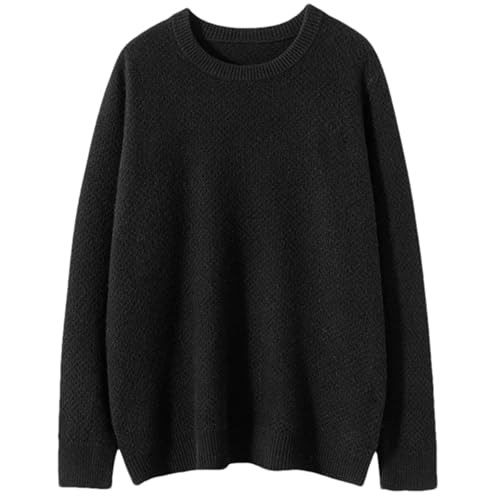 Men Cashmere Pullover Sweater Crewneck Casual Winter Warm Cashmere Long Sleeve Pullover Sweater