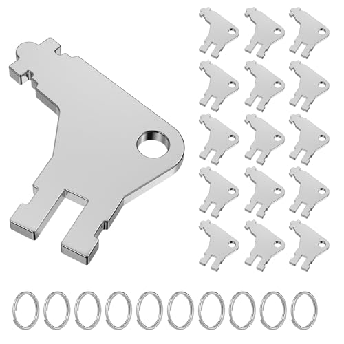 Image of Paper Towel Dispenser Key Universal Dispenser Replacement Key Compatible for Georgia Pacific Paper Towel and Toilet Paper Dispensers 10Pcs Universal Dispenser Key + 5 Pack Keychain (15)