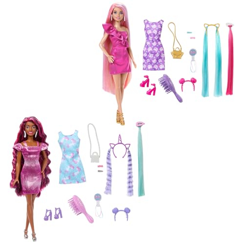 Barbie – Barbie Muñeca surtida con pelo extralargo Totally Hair 2.0.