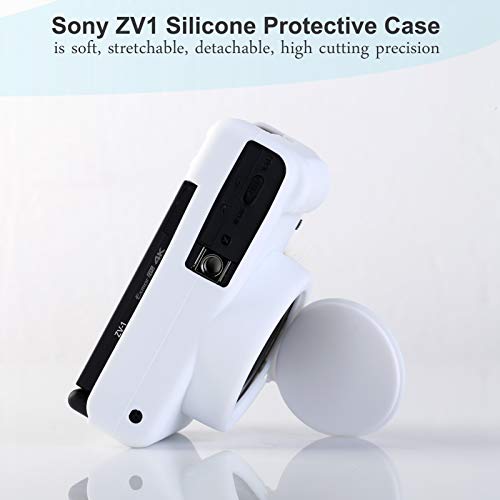 Funda para Cámara Sony ZV-1 Silicona y Goma Blanca miniatura 3