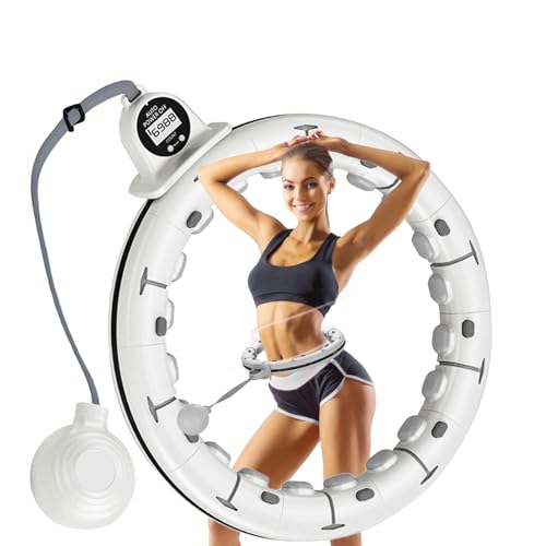 【2025新登場】スマートフラフープ サイズ調節可能（65～110cm）で大人からお子様までご利用可能！カウント機能で目標設定がしやすく、落ちにくい設計で続けやすい。初心者向け