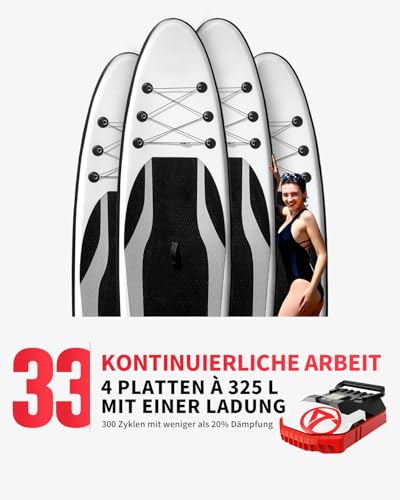 Gycling Akku Elektrische Sup Pumpe 22PSI DC12V 36W Typ C Auto-Off Inflator Geeignet für Paddle Board und Watersport