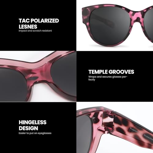 Xfeel Sunglasses Over Glasses for Women Polarized Trendy Shades Over Prescription Glasses Sun Glasses4