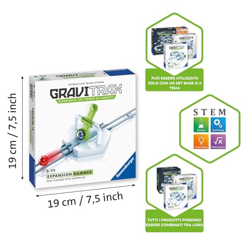 Gravitrax Espansione Martillo | Pista Biglie Con 13 Pezzi | Rompicapo Bambini Con Le Biglie | Giochi Bambino 8 Anni Maschio | Giochi Per Bambini Compatibili Con Tutti I Gravitrax - Lego - Immagine 1