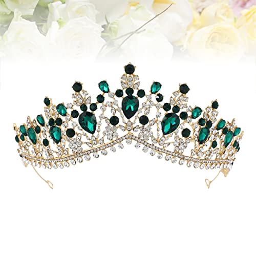 minkissy Tiaras Vintage Rhinestone Crystal Queen Crown Rhinestone Birthday Tiaras for Woman Girls (