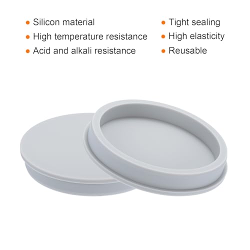 Image of MECCANIXITY High Temp Silicone Plug Mount Dia 146.5mm /5.77 Inch T Shaped Rubber Stopper Hole Plugs for Powder Coating Plating Waterproof Sealing Plugs Grey Pack of 1(OD 155mm /6.1 Inch), Gray