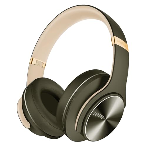 Image of DOQAUS Bluetooth Headphones 90 Hours Playback Wireless Bluetooth 5.3 with Microphone 3 EQ Modes Foldable with Bass Hi-Fi Soft Protein Memory Earmuffs for PC and Phone