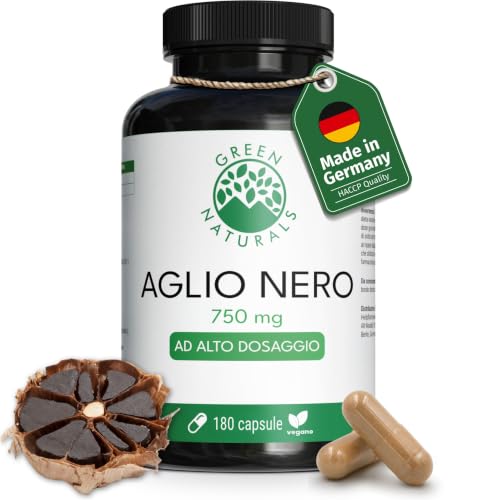 Green Naturals Aglio Nero Fermentato 750 mg Estratto 15:1 - 180 Capsule
