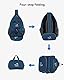 WATERFLY Brusttasche Sling Bag Klein: Faltbarer Herr Crossbody Bodybag Crossbag Slingbag Crossover Single Chest Rucksack Schultertasche Schulterrucksack Cross Body Herren Damen Reisen Wandern