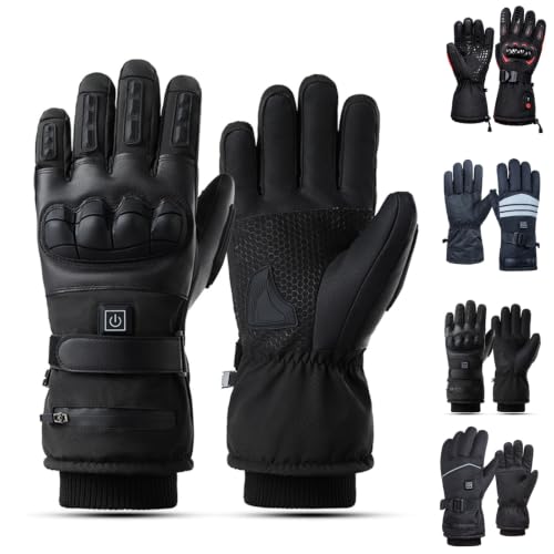 Mens Heated Gloves Windproof Thermal Heating Gloves for Winter Outdoor - image 1