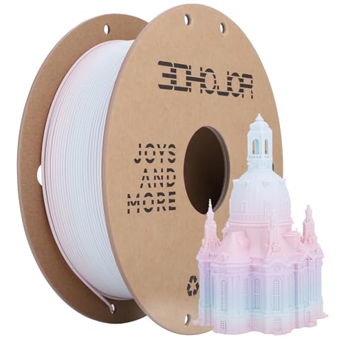 Matte Rainbow 3D Printer PLA Filament 1.75mm +/- 0.03 Multicolor Change Filament 1 KG(2.2lbs) Spool Fit Most FDM Printer-Pink Purple Green