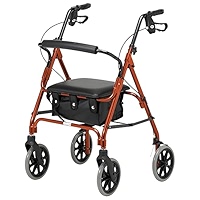 Four Wheeled Rollator Walker With Cable Brakes Swivel - View #7