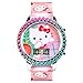 Accutime Sanrio Hello Kitty Girls' Digital LCD Quartz Watch with Pink Strap and Colorful Bezel - Fun LED Light Show - Easy to Read Time for Kids - Fits Wrist 5.5