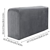 Jetcloud Armrest Chair Covers, Set of 2 Stretch Armchair Couch Armrest Chair Covers Anti-Slip Sofa Chair Velvet Arm Caps for Chair Protector Sofa Couches Recliner (Dark grey) - Image 5