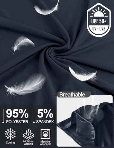 Rash Guard for Men Swim Shirts Short Sleeve UV Sun Fishing Shirts Sun Protection Swimming Water T-Shirt Mens Clothes Workout Rashguard Athletic Tee Dark Blue L3