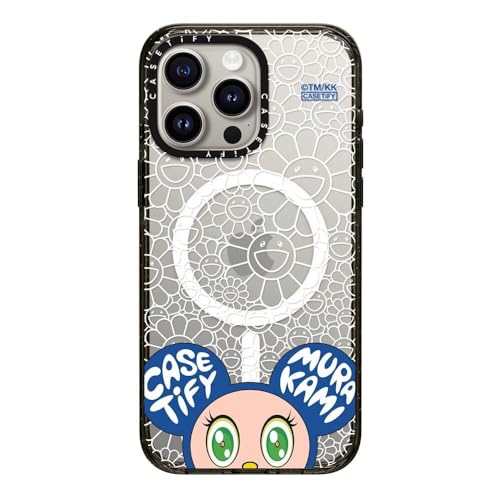CASETiFY �C���p�N�g iPhone 15 Pro Max �P�[�X [Takashi Murakami Co-lab/MagSafe�Ή�/���^ �y��/�ϏՌ�] - MR. DOB (BLUE) - �u���b�N