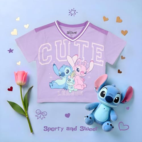 Image of Disney Princess, Lilo and Stitch, Minnie Mouse, Moana and Frozen Girls 2-Piece Sets - Short Sleeve T-Shirt and Skort for Kids