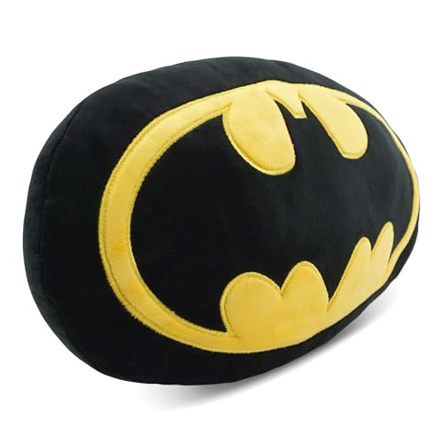 Image of Northwest Batman Classic Logo Cloud Pillow 12 inch - Superhero Plush Stuffed Toy, Kids & Adults Room Decor, Gift for Batman Fans