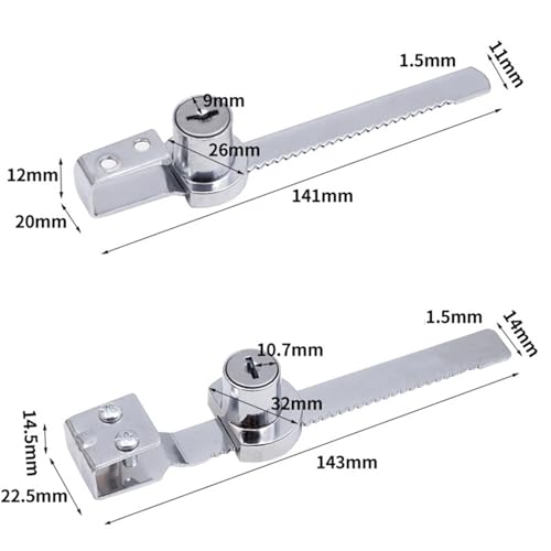 Serrure de porte de vitrine perforée haute sécurité pour verre - 5