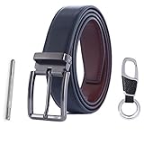 【HERMOSA CAJA DE REGALO】- El cinturón de cuero embalado en una elegante caja de regalo, e incluye un llavero de lujo, 1 * perforador de agujeros,si necesita un regalo confiable, decente, de moda, clásico, de alto grado, ¡elija lo mejor! Ya sea cumpleaños, graduación, aniversario, Navidad, etc., es muy adecuado.