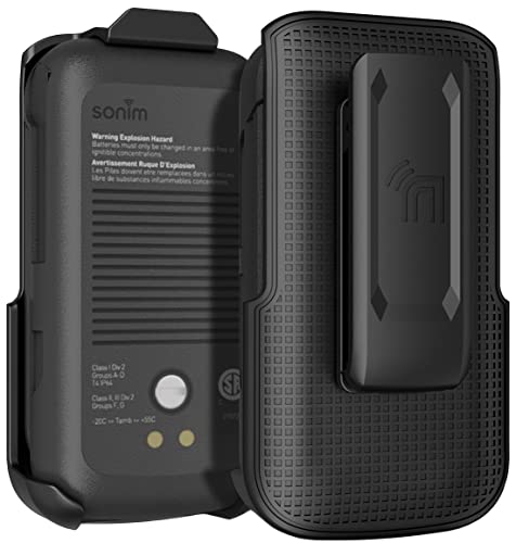 Nakedcellphone HOLSTER-XP3PLUS(V2) For Sonim Xp3 Plus Flip Phone, Nakedcellphone Black [Rotating/Ratchet] Belt Clip Holder Case thumb #1