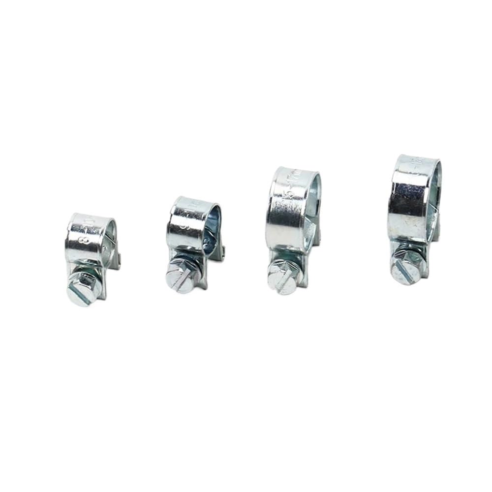 10Pcs Set Carbon Steel Mini Hose Clamps Car Fuel Diesel Petrol Air Pipe Clips Auto Parts(10-12MM)