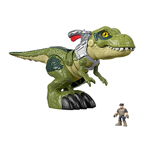 Fisher-Price Imaginext Jurassic World Mega Mouth T-Rex, Chomping Toy Dinosaur for Preschool Kids Ages 3-8 Years