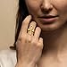 GOLDCHIC JEWELRY Gold Ancient Egypt Ankh Ring For Women, Size 7 Stainless Steel Women's Ankh Rings
