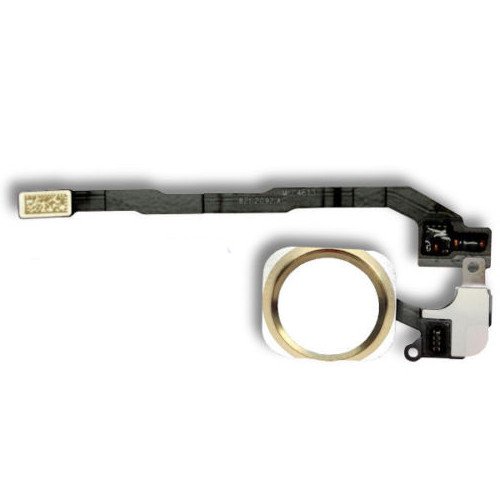 White Gold Touch ID Sensor Home Button Module Ribbon with Key Flex Cable Replacement Part for iphone 5S