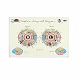 Iridology Chart Poster Iridology Knowledge Guide Eye Hospital (5) Canvas for Bedroom Living Room Decor 12x08inch(30x20cm) Unframe-style