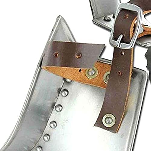 Image of AnNafi Gorget Armor, Medieval Armour Renaissance Collar Steel Gorget Neck Armor, Metal Armor Costume Wearable for Adult, Reenactment SCA LARP Cosplay Men Drama & Halloween Ren Faire Costumes