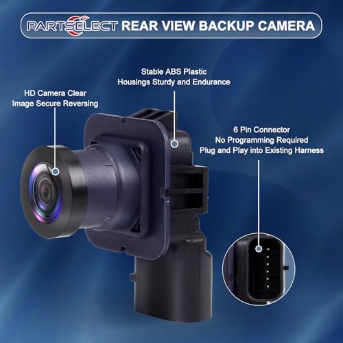 Image of Rear View Backup Camera Replacement for Ford Fusion 2016 2017 2018 2019 1.5L 2.0L 2.5L L4 / 2.7L V6 Back Up Camera Replaces# ‎HS7Z-19G490-A
