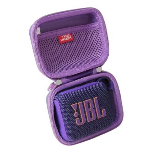 Hermitshell Hard Travel Case for JBL Go 4 - Ultra-Portable Bluetooth Speaker (Purple, Case for JBL GO 4)