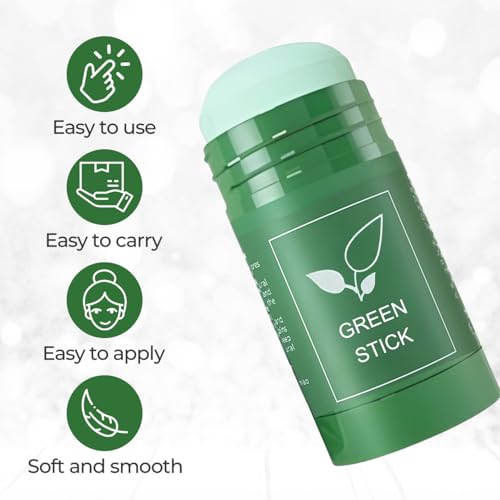 Shuiku Green Tea Clay For Face, Facial Blackhead Remover Mask Stick With Tea Extract For Deep Pore Cleansing thumb #2