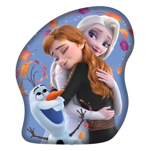 Jerry Fabrics Disney Die Eiskönigin Kissenform – 35 x 30 cm – weiches 3D-Plüsch-Dekokissen von Elsa, Anna und Olaf – offizielles Lizenzprodukt – 100 {51d52d4ab35cc156fe02a1e6e65aba23e142525513c6e646262cbbaba3cd4280} Polyester, Geschenk für Kinderzimmer
