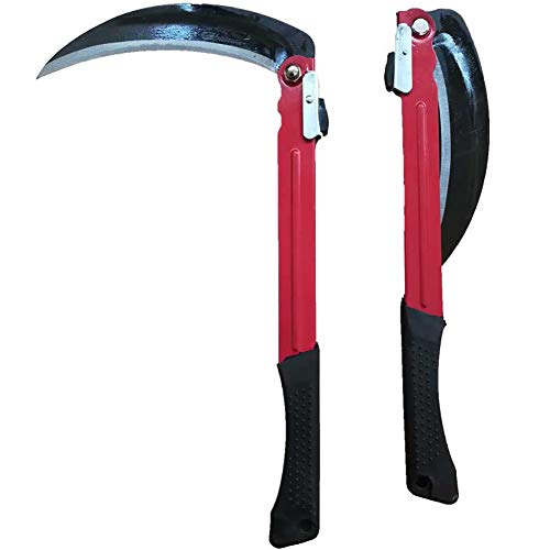 Sparkx Multifuncional Hoz Mango de Tubo Cuadrado de césped pequeña Herramienta de Media Luna de la Hoz escarda agrícola falciformes