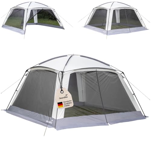 Skandika Pavillon Fortun 350 | Outdoor Shelter mit Moskitonetz, 3000 mm Wassersäule, 210 cm Stehhöhe, einfacher Aufbau, Fiberglas- und Stahlgestänge | Zelt für Camping, Garten, Festival